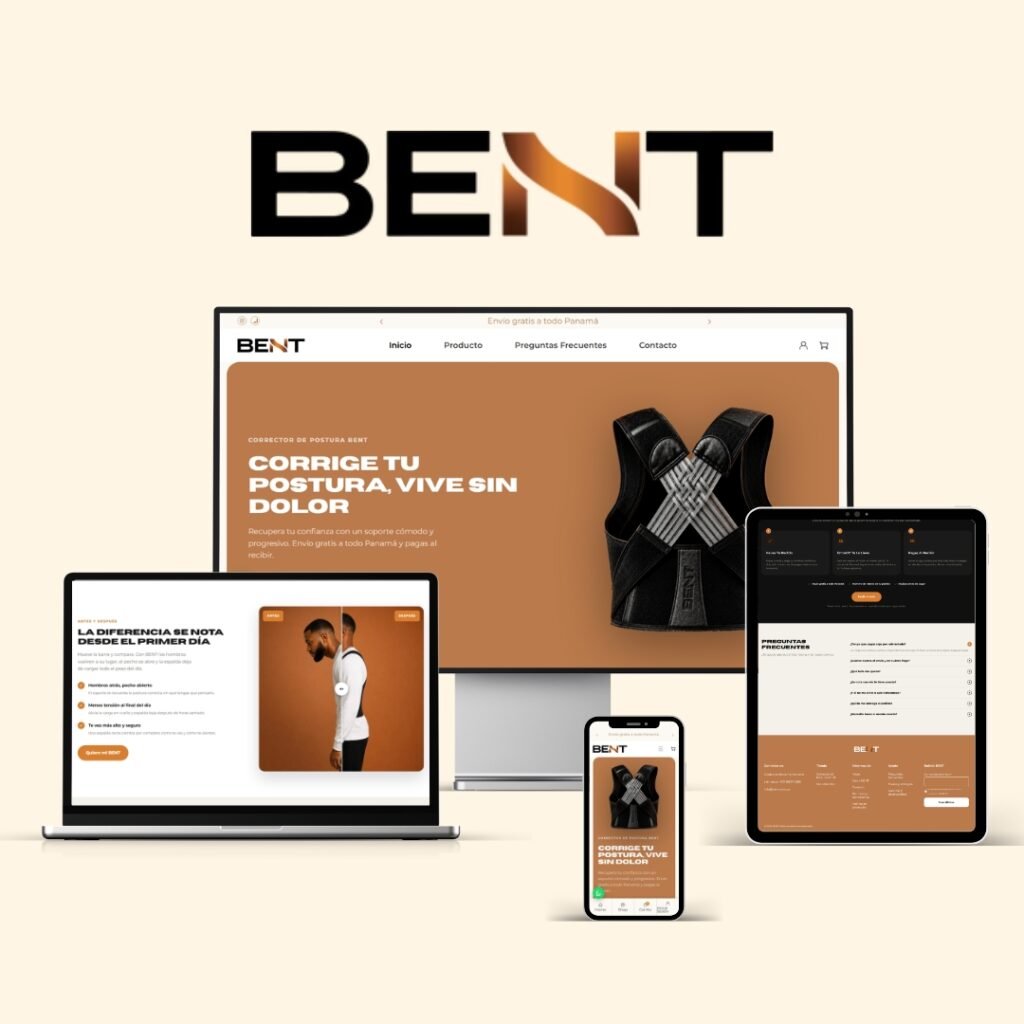 Bent website built by Weborite Solutions