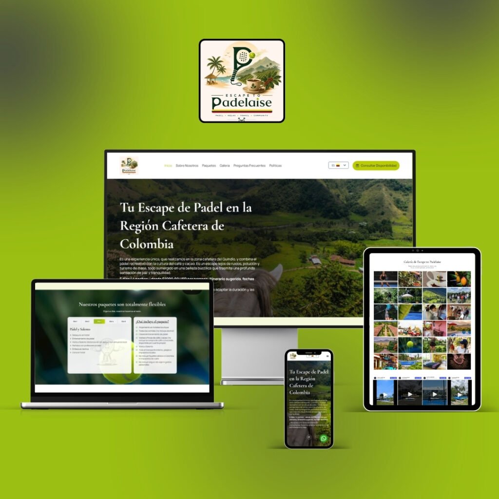 Escape to Padelaise website built by Weborite Solutions