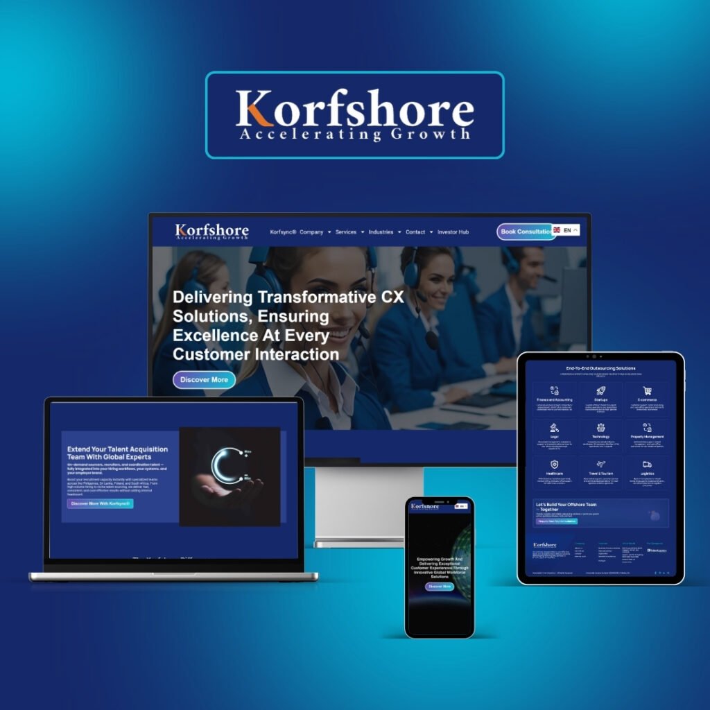 Korfshore website built by Weborite Solutions
