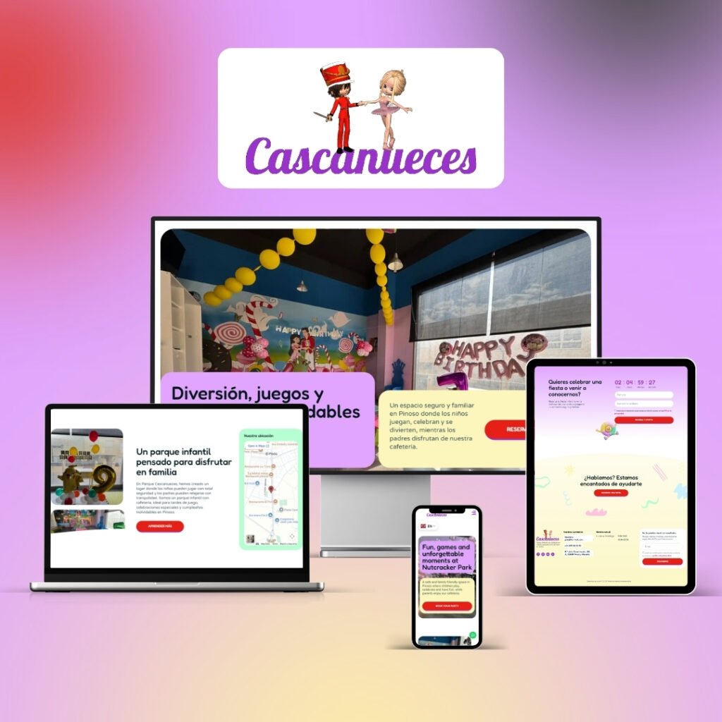 Parques de Bolas website built by Weborite Solutions