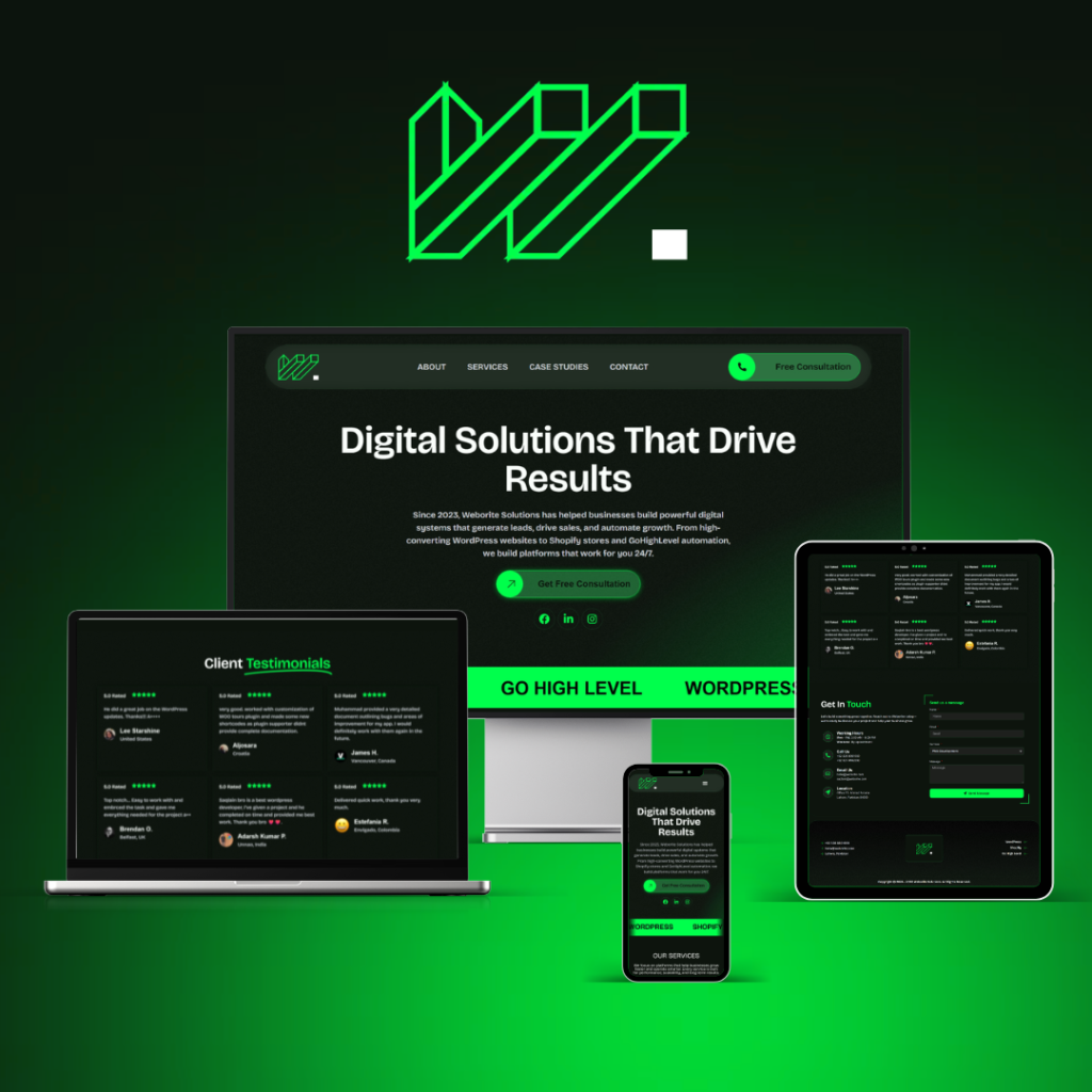 Weborite Solutions website